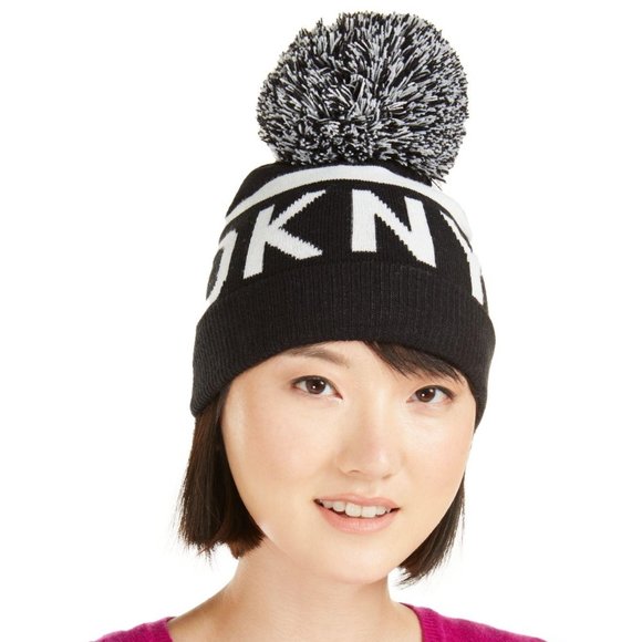 dkny pom pom hat